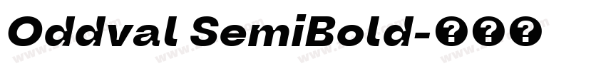 Oddval SemiBold字体转换